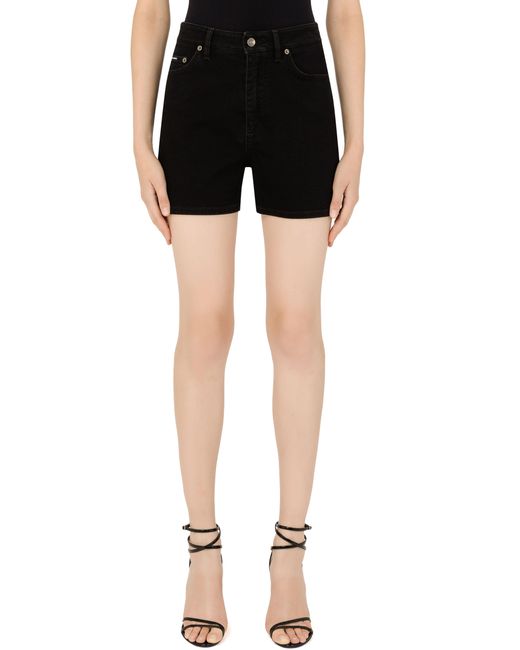 Dolce & Gabbana Black Denim Shorts