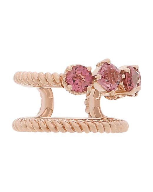 Dolce & Gabbana Pink Single Earring Double Earcuff