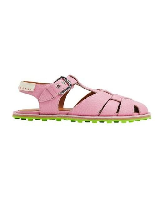 Marni Pink Fisherman-style Sandals