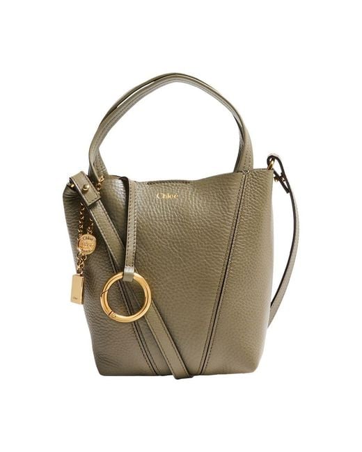 Chloé Green Small Chloé Spin Tote Bag