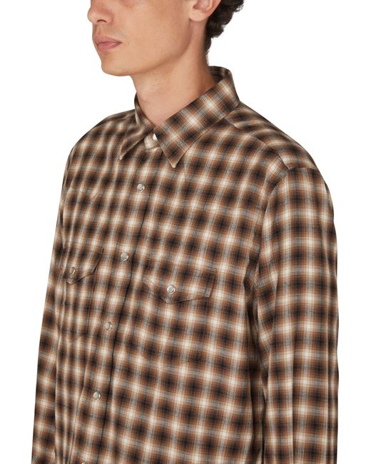 Tom Ford Brown Long-Sleeve Cowboy Shirt for men