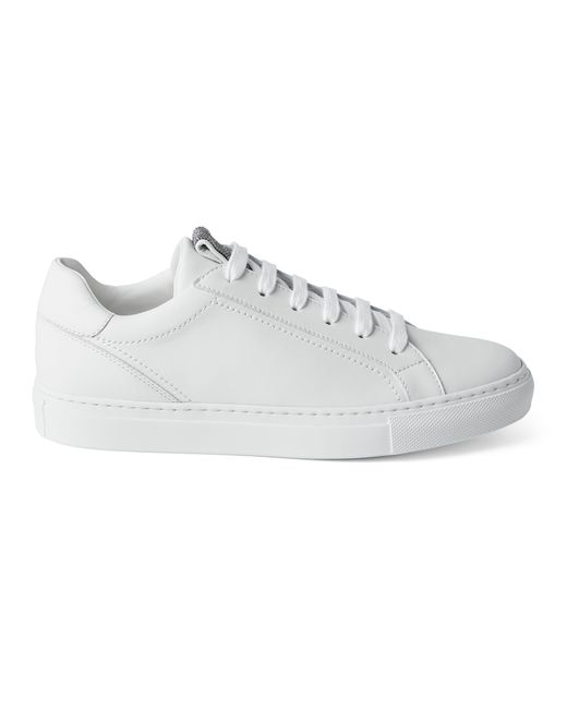 Brunello Cucinelli White Calfskin Sneakers