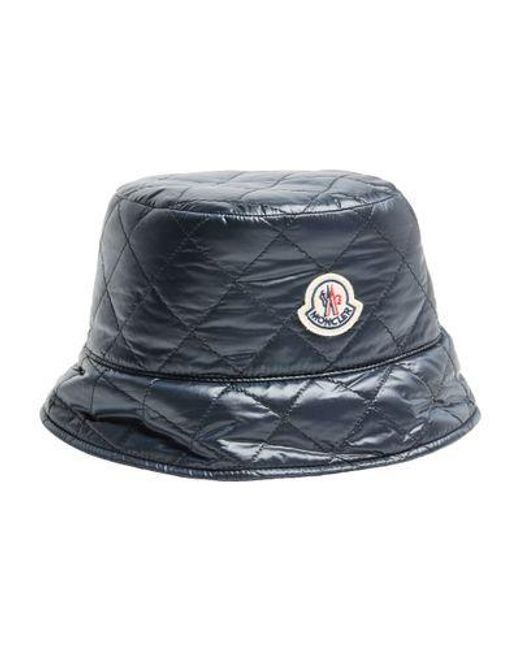 Moncler Blue Logo Bucket Hat