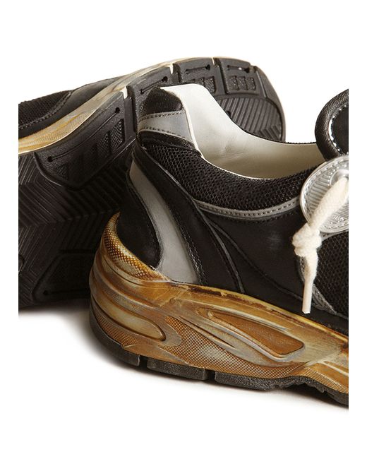 Golden Goose Deluxe Brand Black Running Dad Sneakers for men