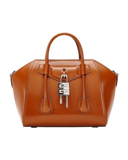 Givenchy Brown Antigona Lock Mini Bag