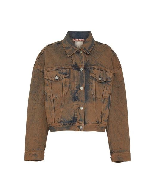 Acne Brown Morris Oversized Denim Jacket