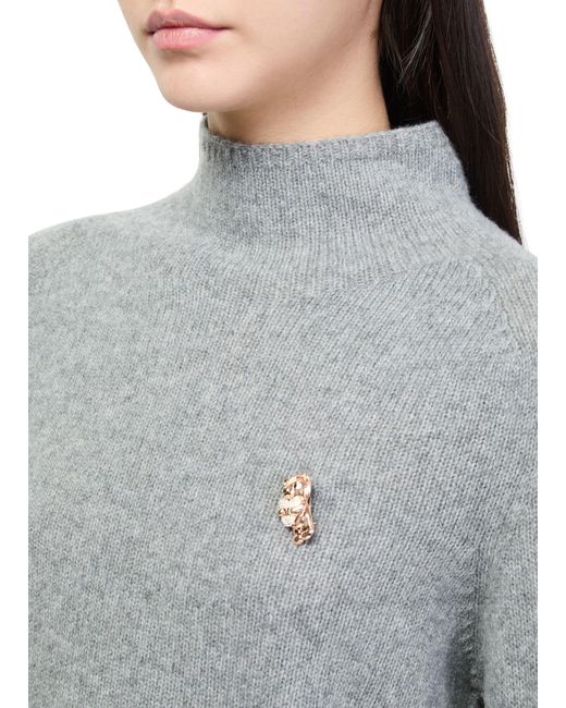 Broche M Max Mara en coloris Natural