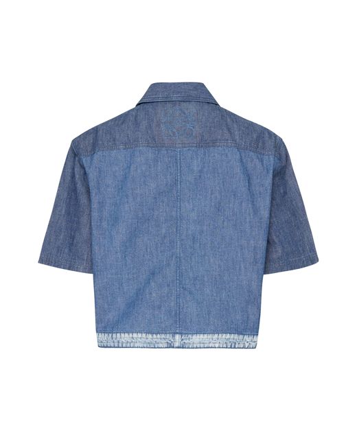 Loewe Blue Cropped Vareuse-Hemd