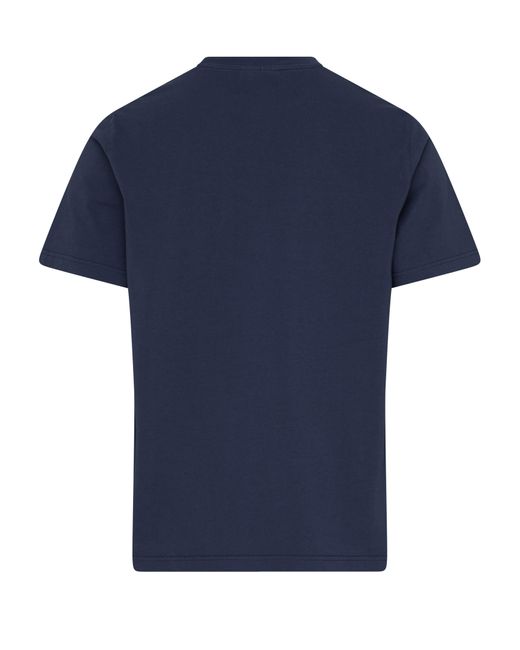 Maison Kitsuné Blue Speedy Fox Logo T-Shirt for men