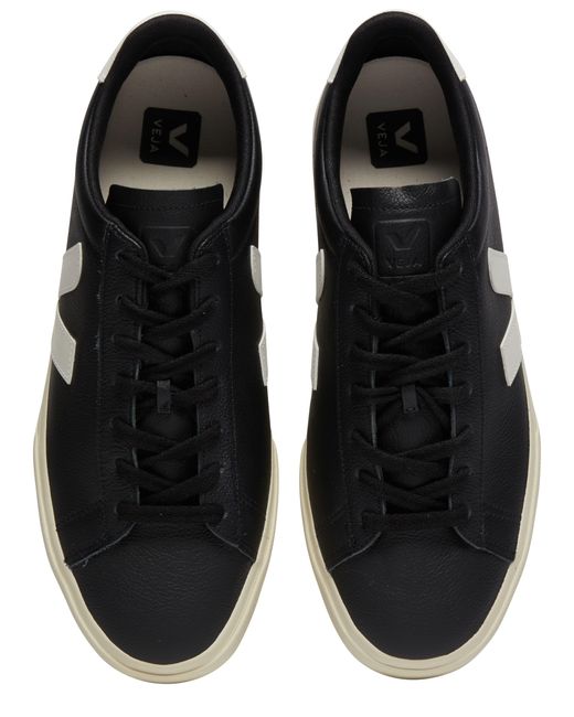 Veja Black Campo Chromefree Leather Sneakers for men
