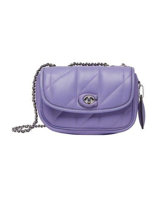 COACH Madison Shoulder Bag in Purple Lyst