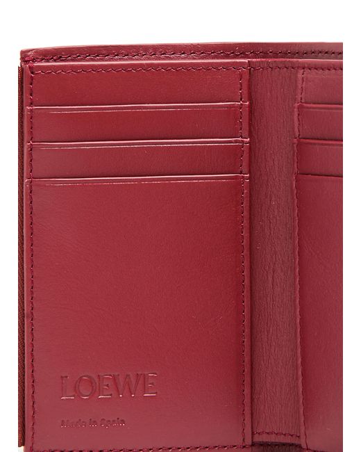Loewe Red Vertikales Kartenetui Aus Leder Anagram Puffer