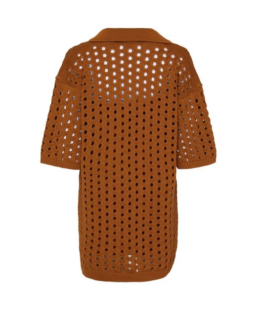 Max Mara Brown Urna Knitted Mini Dress