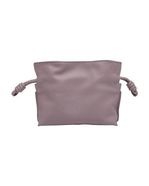 Loewe Purple Flamenco Mini Clutch Bag