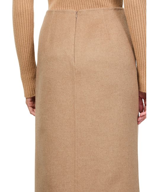 Max Mara Natural Curzio Midi Skirt