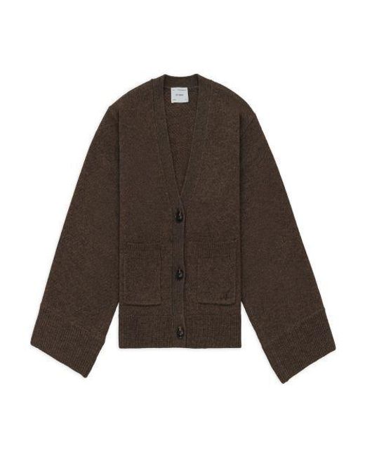Axel Arigato Brown Memory Relaxed Cardigan
