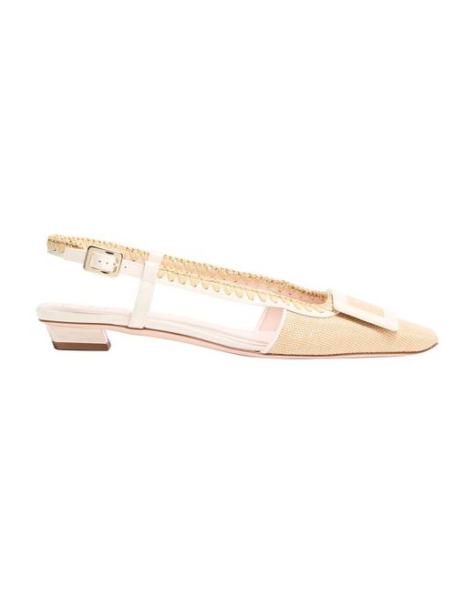 Escarpins Tressés Belle Vivier Avec Sangle Arrière Roger Vivier en coloris Metallic