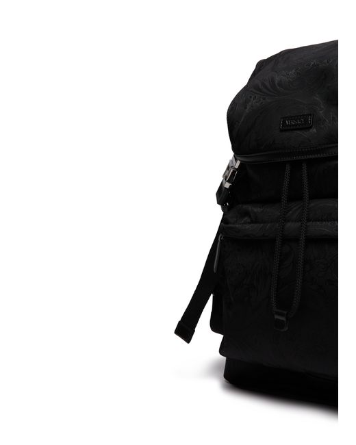 Versace Black Barocco Backpac for men