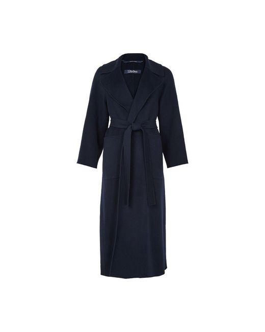 Max Mara Blue Doris Long Coat