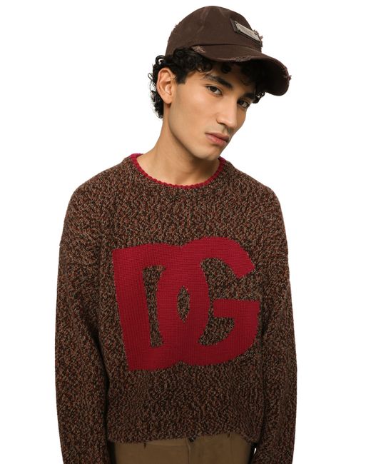 Dolce & Gabbana Brown Cotton Baseball Cap With Logo Tag for men