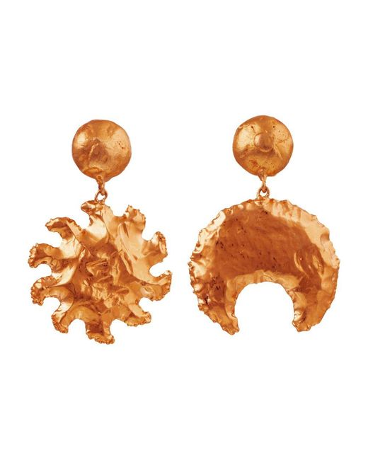 Sylvia Toledano Orange Sol Y Luna Earrings