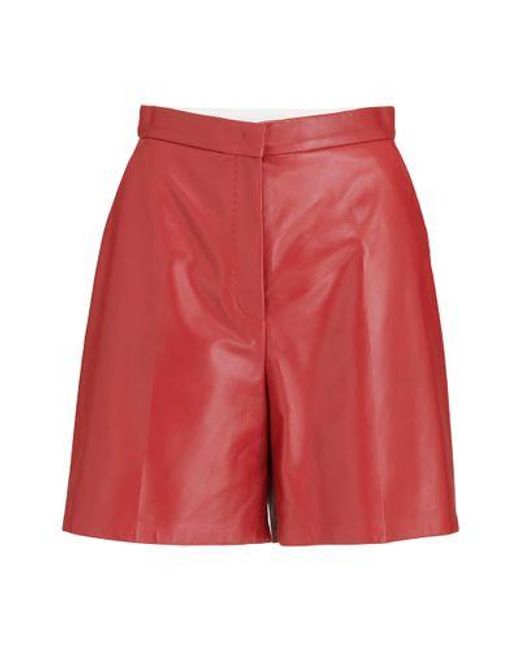 Max Mara Red Lacuna Shorts