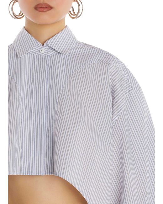 Mugler Blue Asymmetrical Shirt