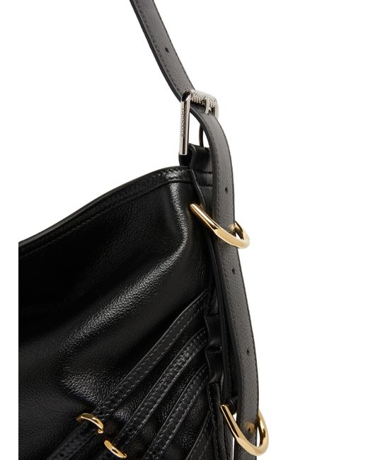 Givenchy Black Voyou Medium Leather Bag With Multi-Buckles