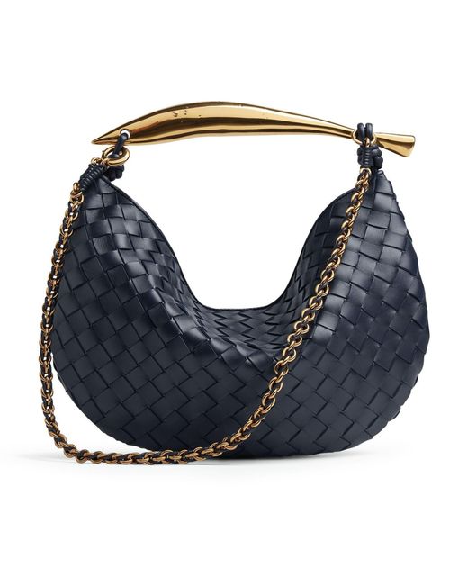 Bottega Veneta Blue Sardine Bag With Chain