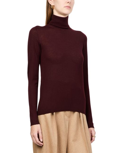 Max Mara Purple Saluto Turtleneck Sweater