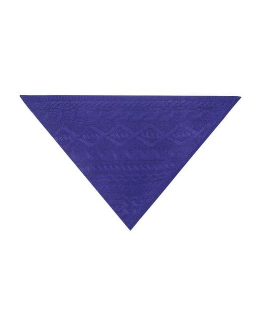 Bompard Purple Triangular Cashmere Scarf