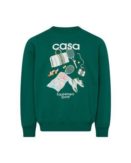 Casablancabrand Green Sweat-Shirt Equipement Sportif for men