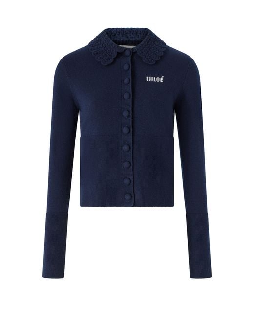 Chloé Blue Buttoned Cardigan