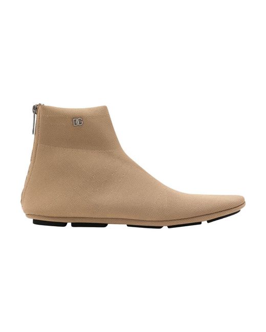 Dolce & Gabbana Natural Stretch Mesh Ankle Boots for men