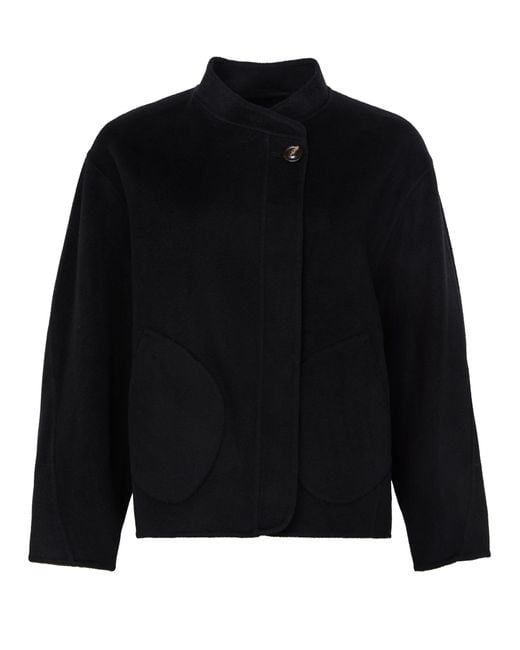 Soeur Black Windsor Wool And Cashmere Coat
