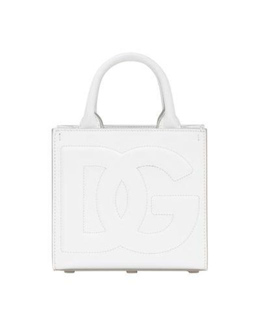 Dolce & Gabbana White Dg Daily Mini Shopper