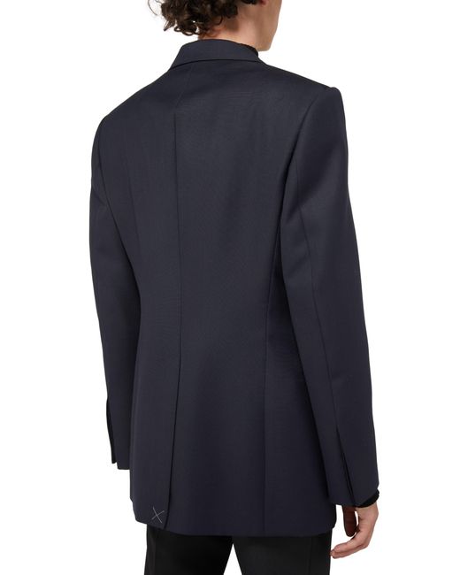 Alexander McQueen Blue Reverse Double Breasted Jacket for men