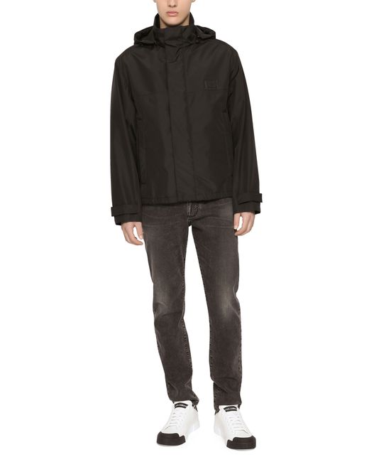 Veste à capuche en nylon Dolce & Gabbana pour homme en coloris Black