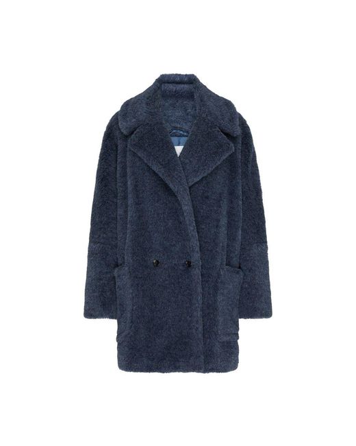 Max Mara Teddy Bear Tedgirl Short Coat in Blue | Lyst