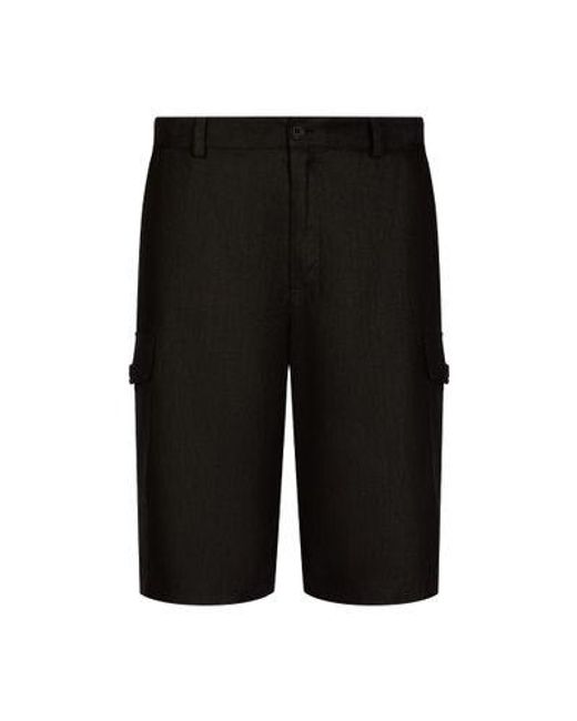 Dolce & Gabbana Black Long Shorts for men