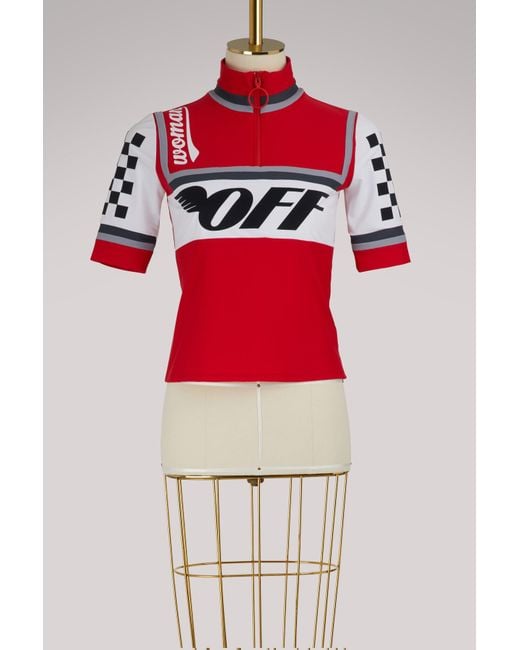 Off-White c/o Virgil Abloh Red Cycling Top