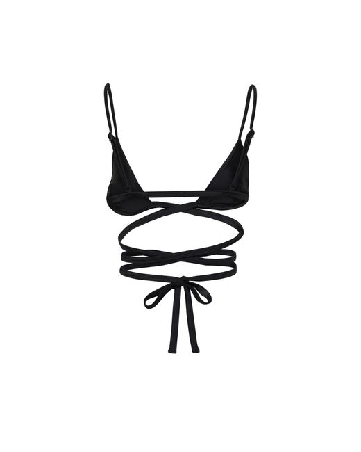 Matteau Black Wrap Bikini Top