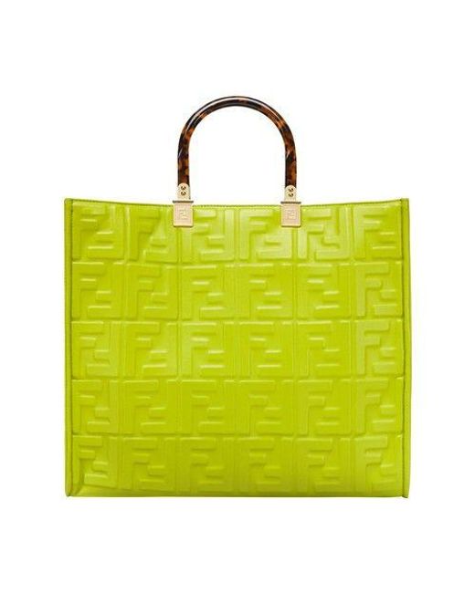 Fendi Sunshine Medium Bag in Yellow Lyst