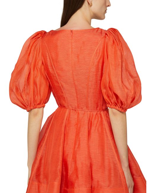Zimmermann Orange Tranquility Mini Dress