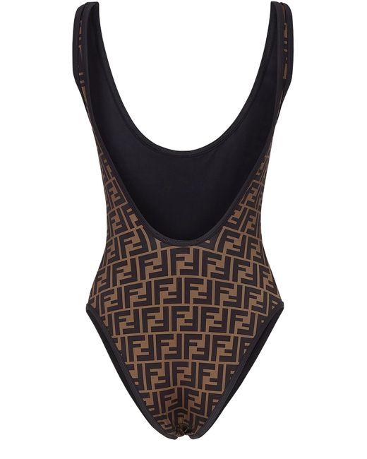 Fendi One-piece Swimsuit in Brown | Lyst Australia