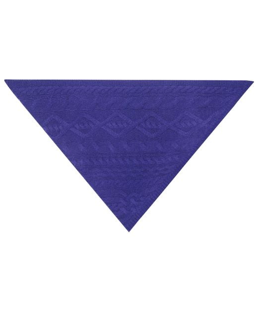 Bompard Purple Triangular Cashmere Scarf