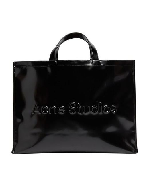 Acne Black Tote Bag With Logo for men