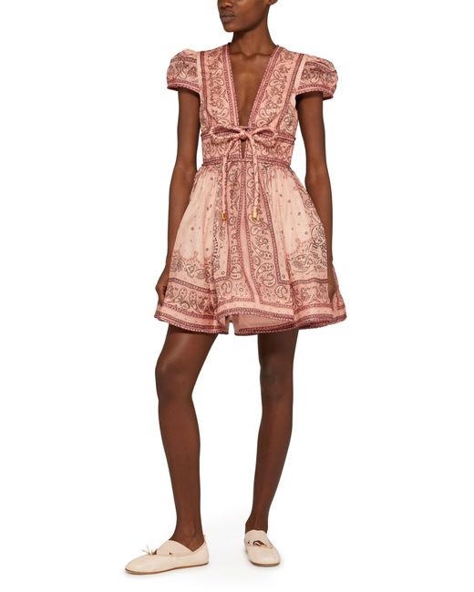 Zimmermann Pink Matchmaker Structured Mini Dress