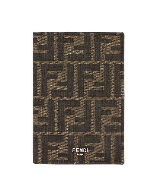 Fendi Green Ff Passport Cover for men