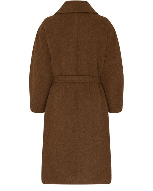 Lemaire Asymmetrical Bathrobe Coat in Brown | Lyst